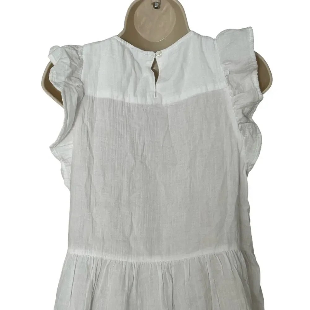 NWT J.Crew Mini Gauze White Tank Dress Size 2 Minimalist Vacation‎ Cottagecore